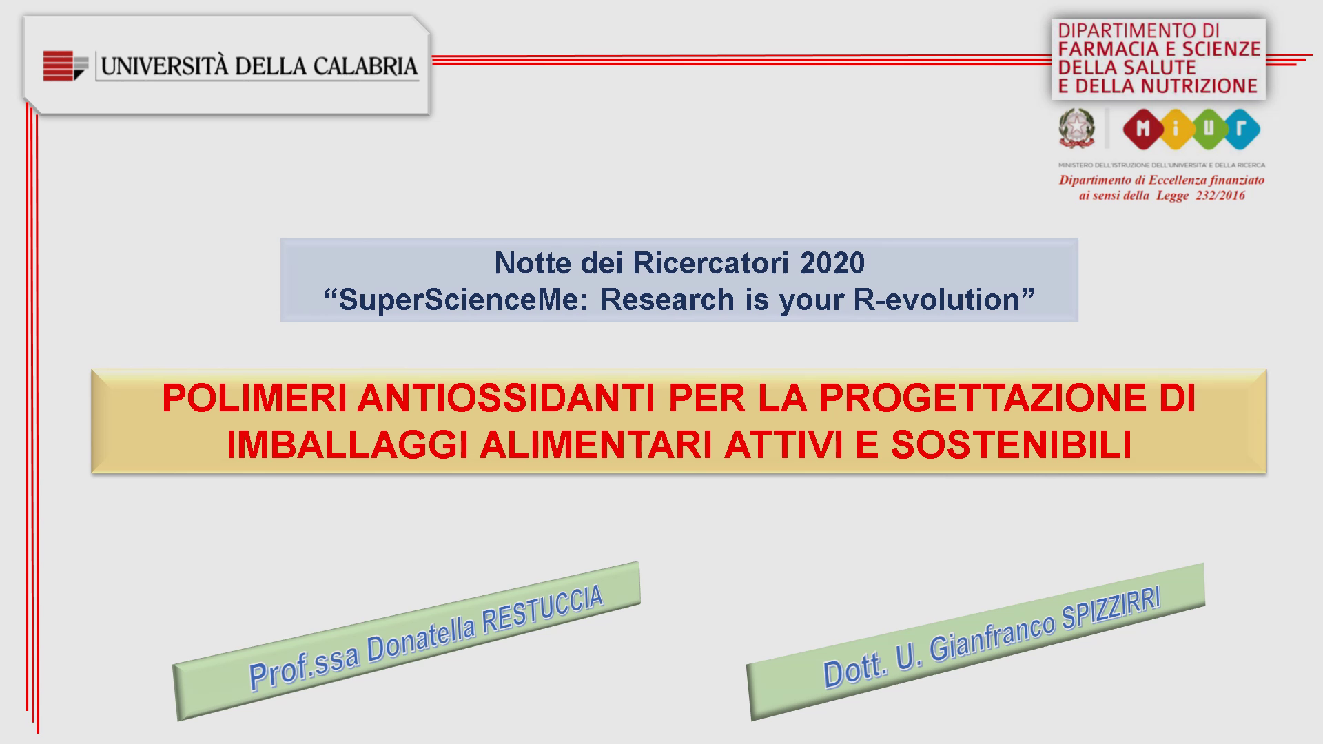 Polimeri antiossidanti per la progettazione di imballaggi alimentari attivi e sostenibili